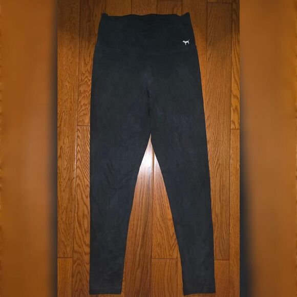 Victoria's Secret PINK Yoga Size Medium Black High Rise Leggings - Picture 1 of 2